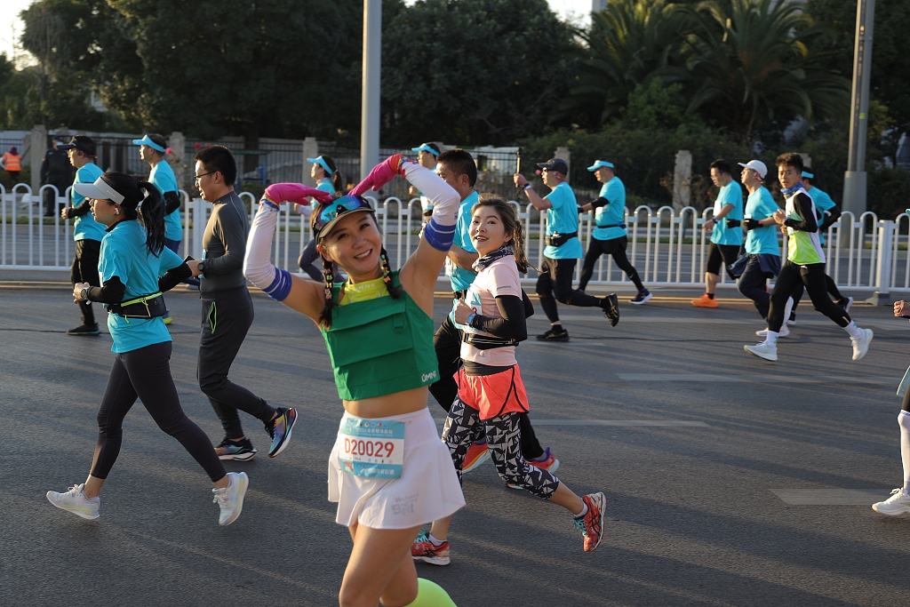 A runner makes a 