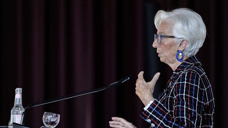 European Central Bank President Christine Lagarde delivers a speech about Europe's role in a fragmented world in Berlin, Germany, May 26, 2025. /VCG