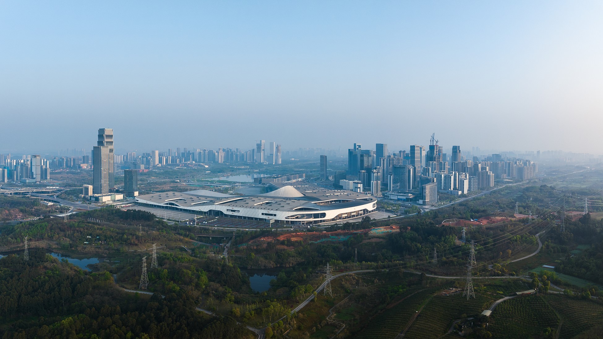 A view of the Western China International Expo City in Chengdu, southwest China's Sichuan Province. /VCG